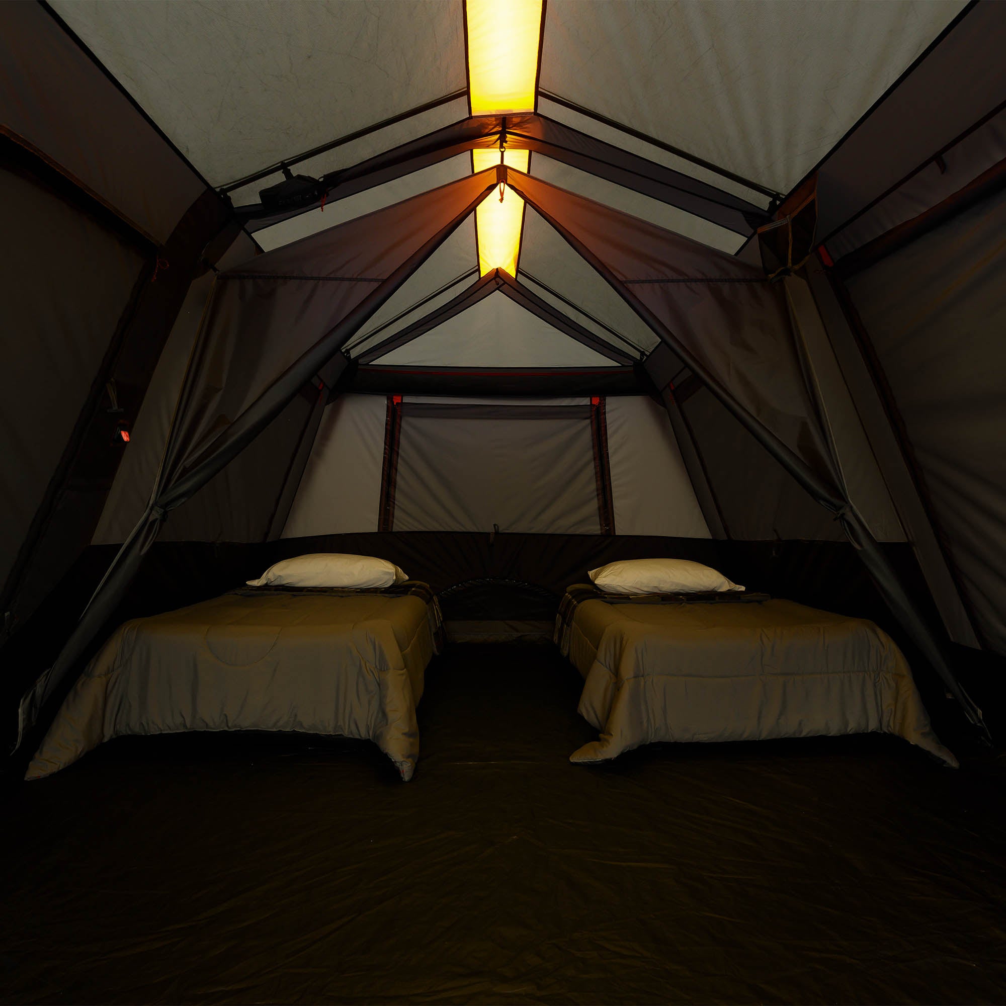 10 Person Lighted Instant Cabin Tent with Awning - Image 5