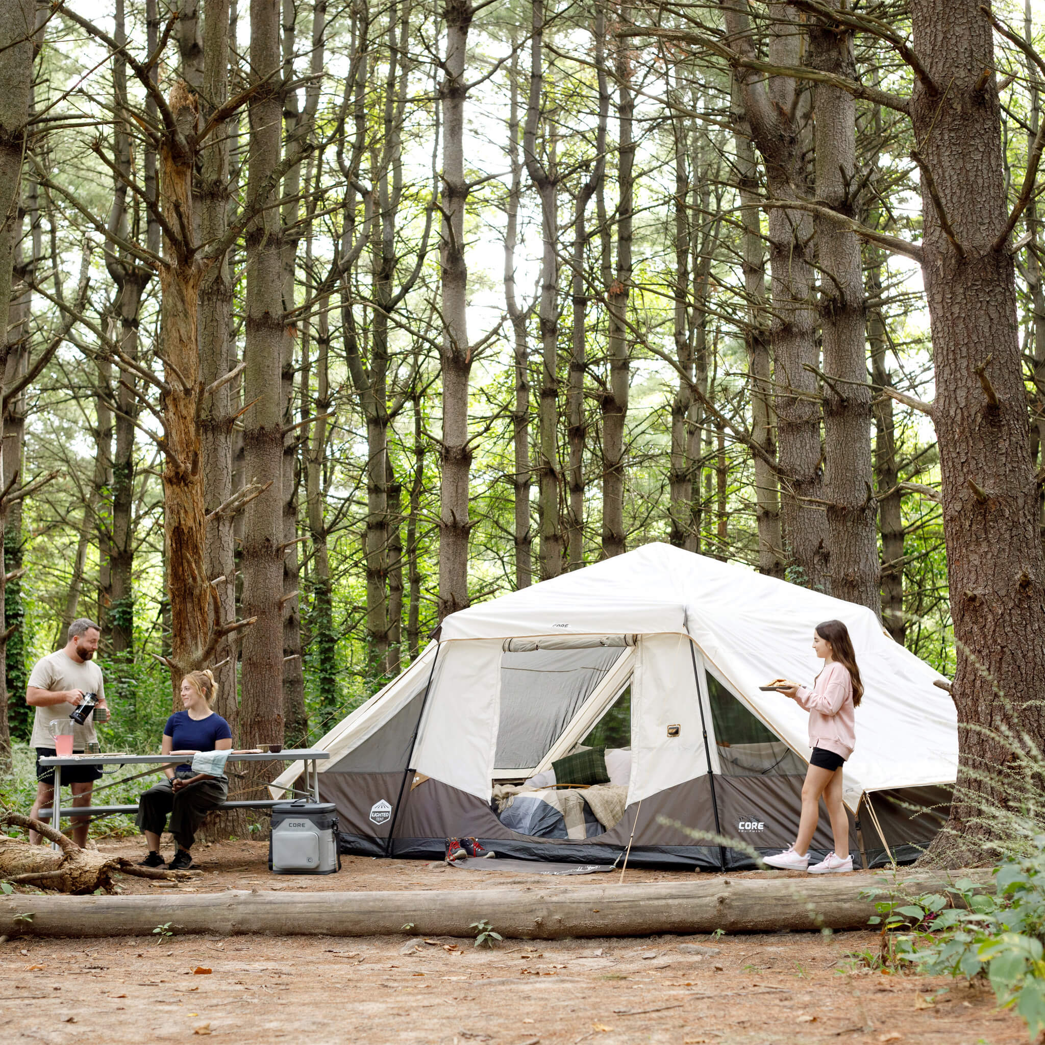 10 Person Lighted Instant Pyramid Tent - Image 2