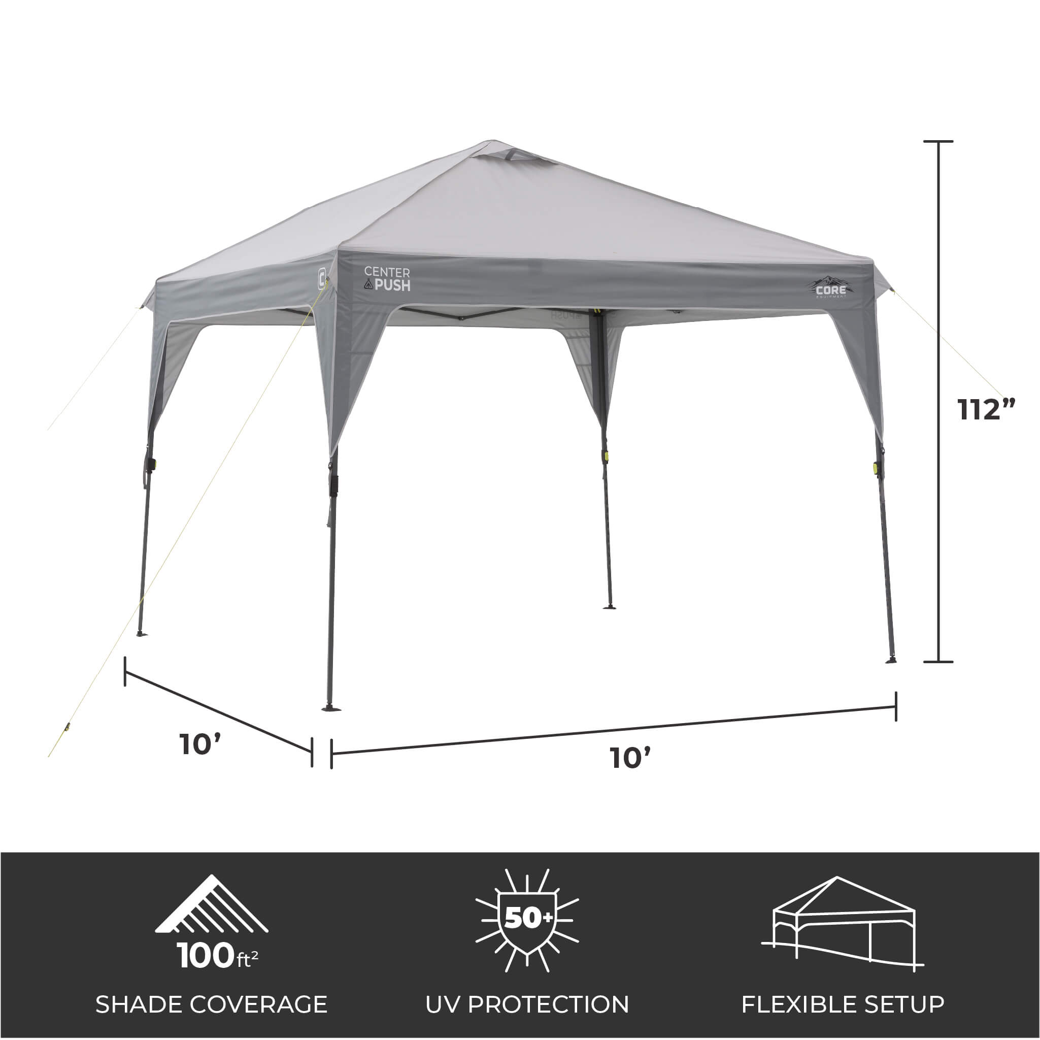 10' x 10' Center Push Instant Canopy - Image 3