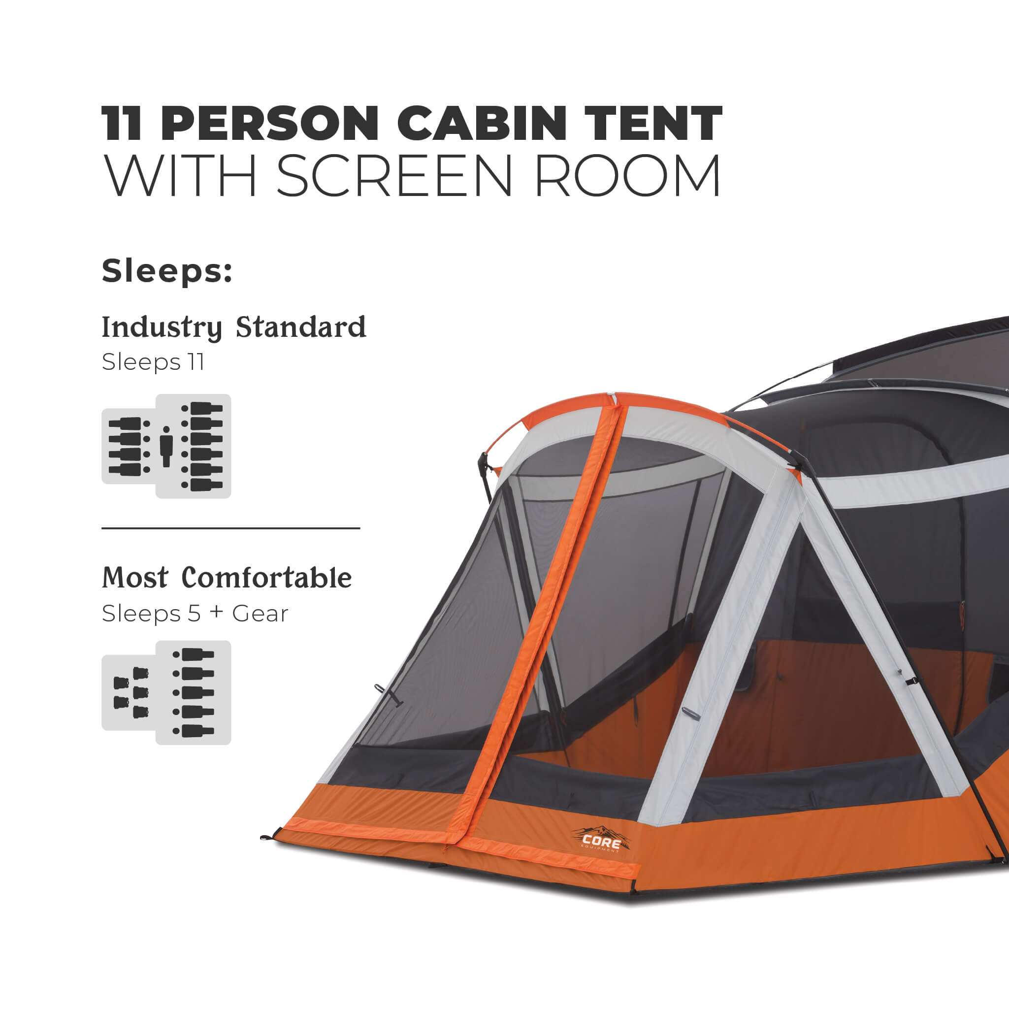 11 Person Cabin Tent with Screen Room - Image 6