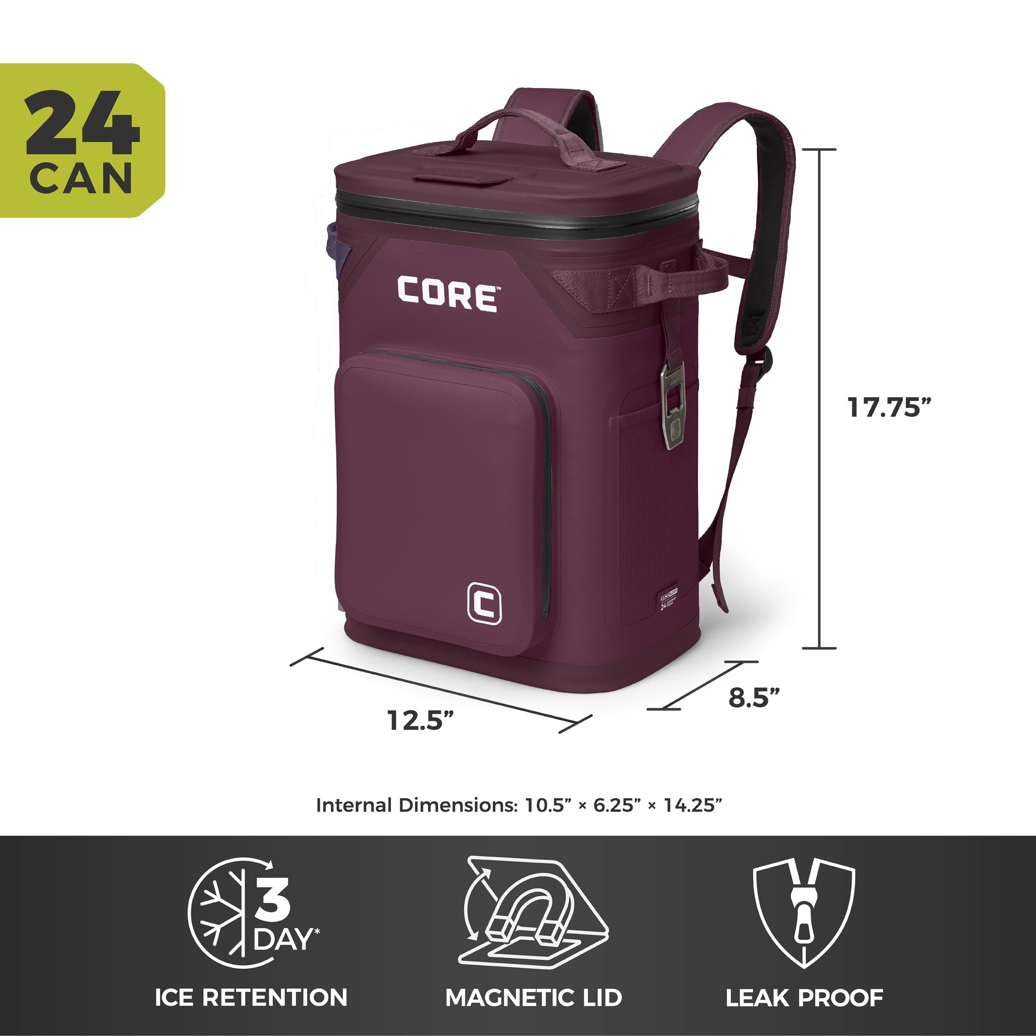 CLIMAKEEP 24 Can Magnetic Backpack Soft Cooler - Image 14