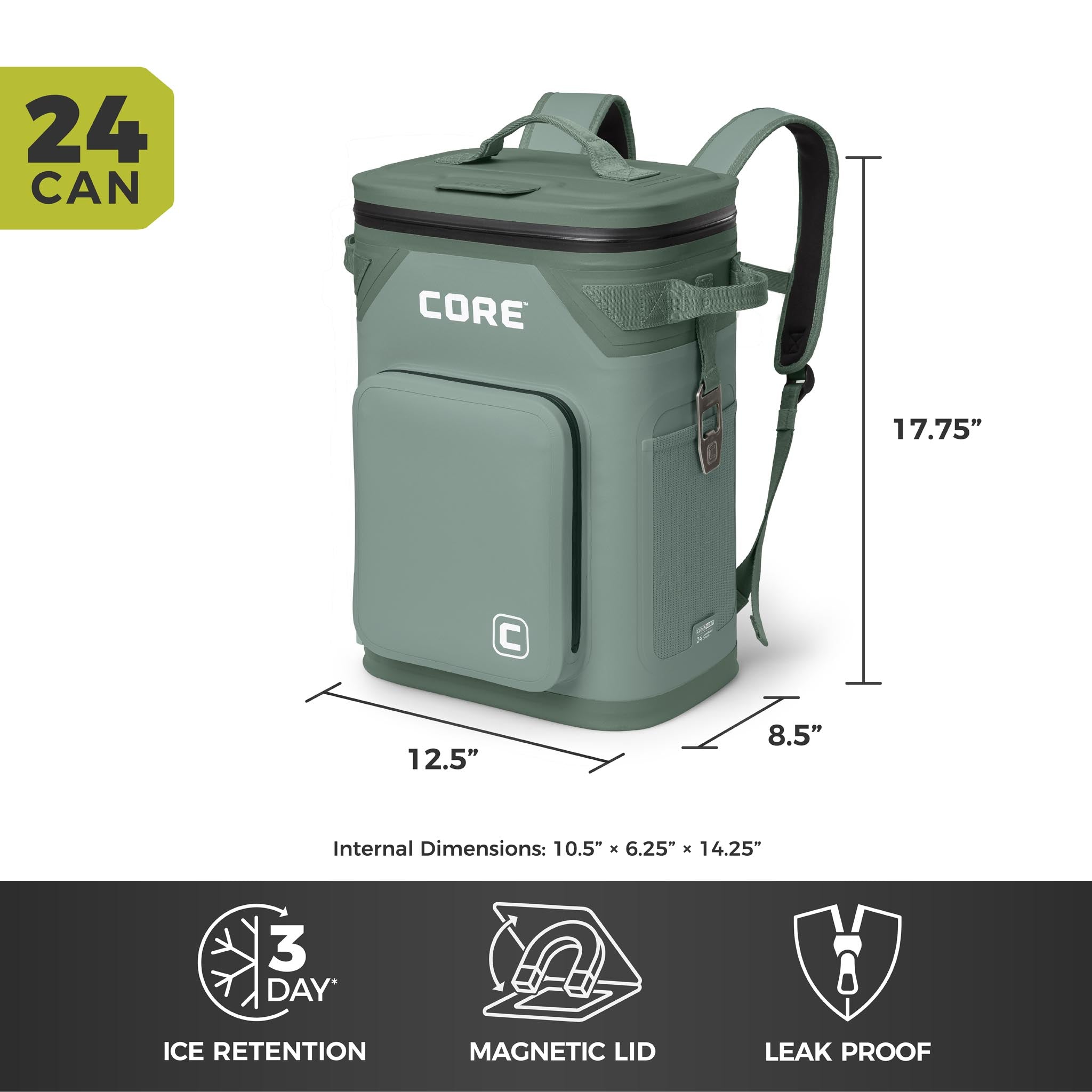 CLIMAKEEP 24 Can Magnetic Backpack Soft Cooler - Image 16