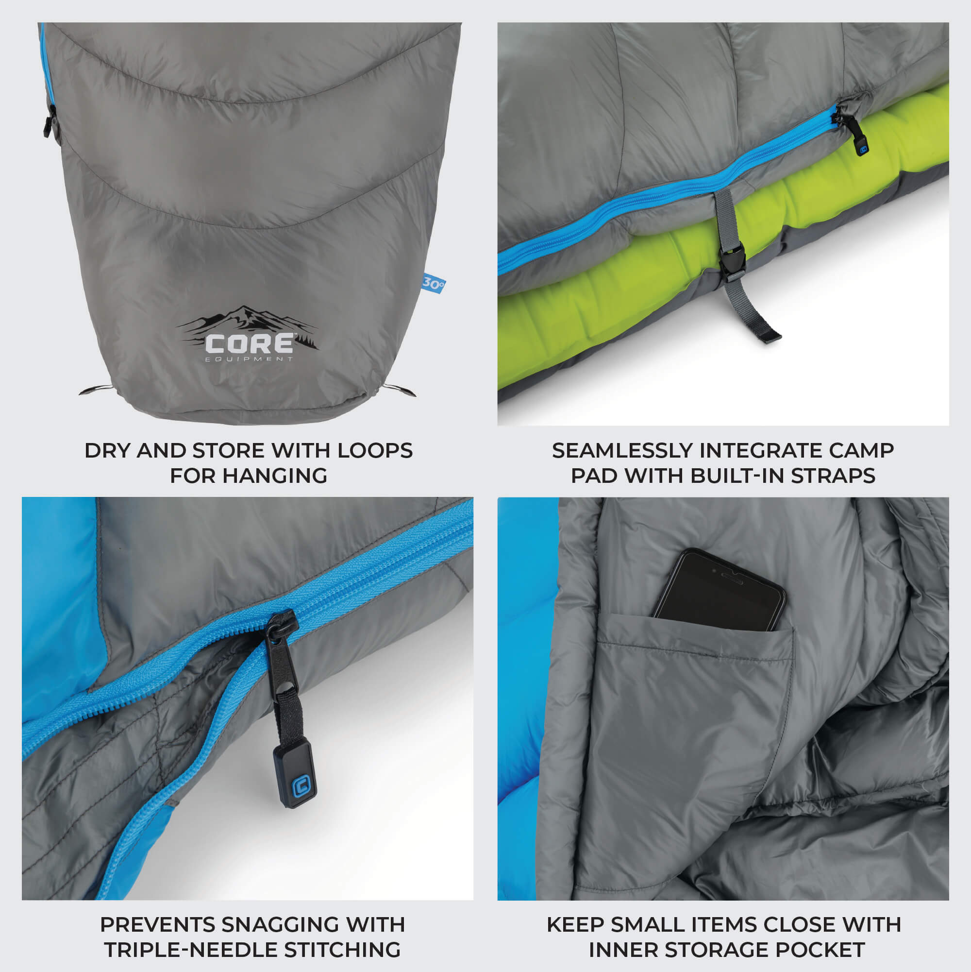 30 Degree Mummy Sleeping Bag - Image 4