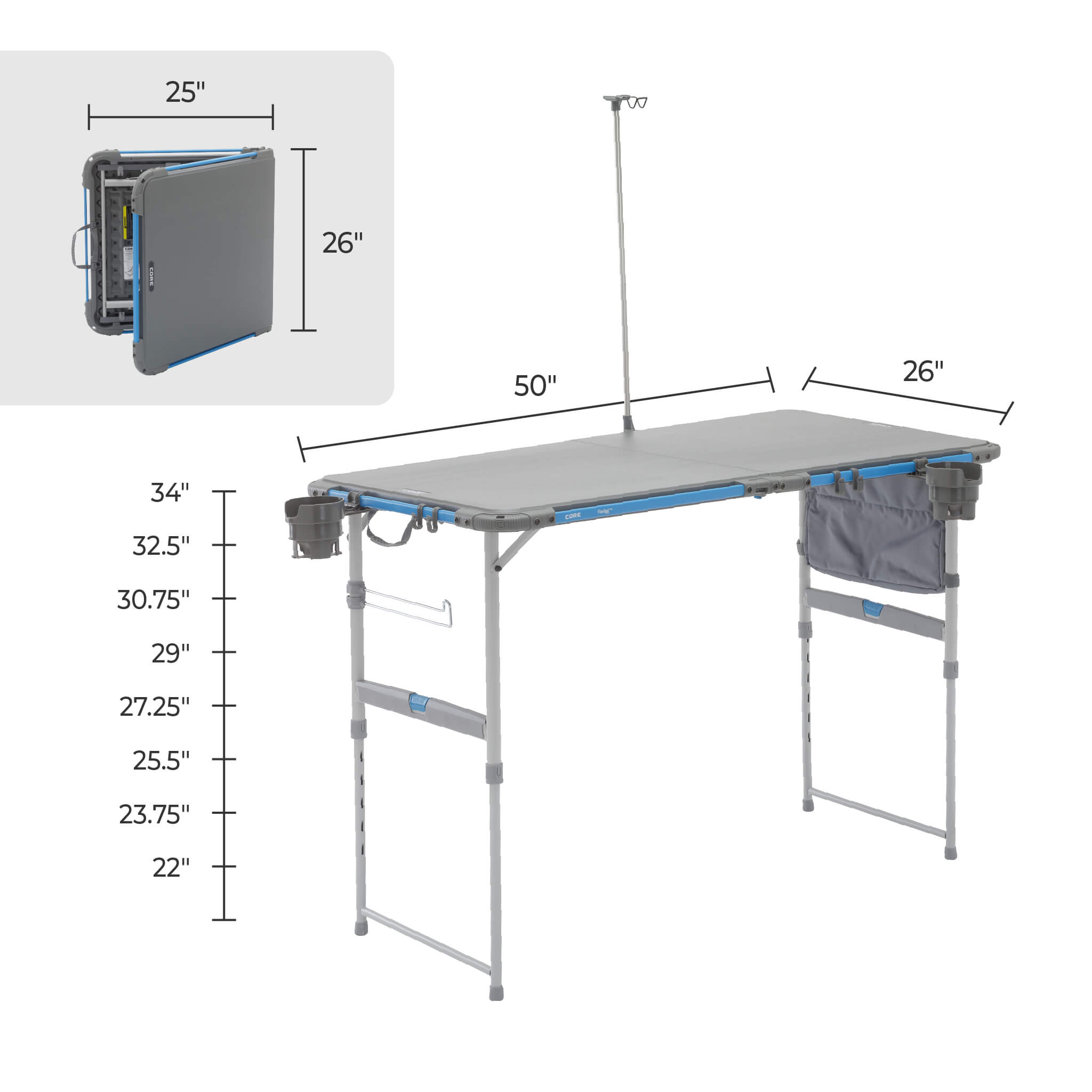 4 Foot FlexRail Outdoor Camp Table - Image 4