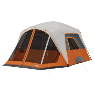 6 Person Straight Wall Cabin Tent with Screen Room