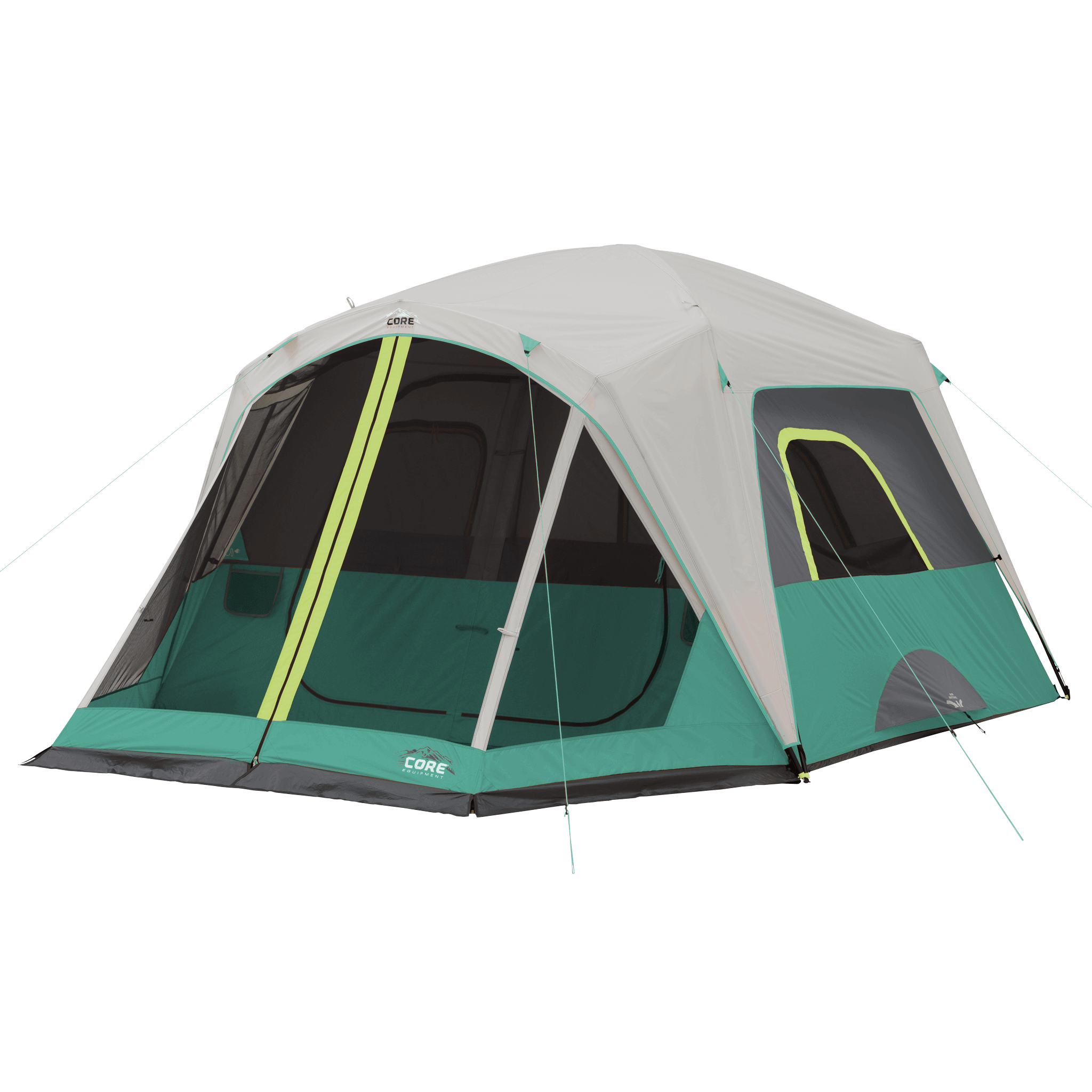 6 Person Straight Wall Cabin Tent with Screen Room - Image 2