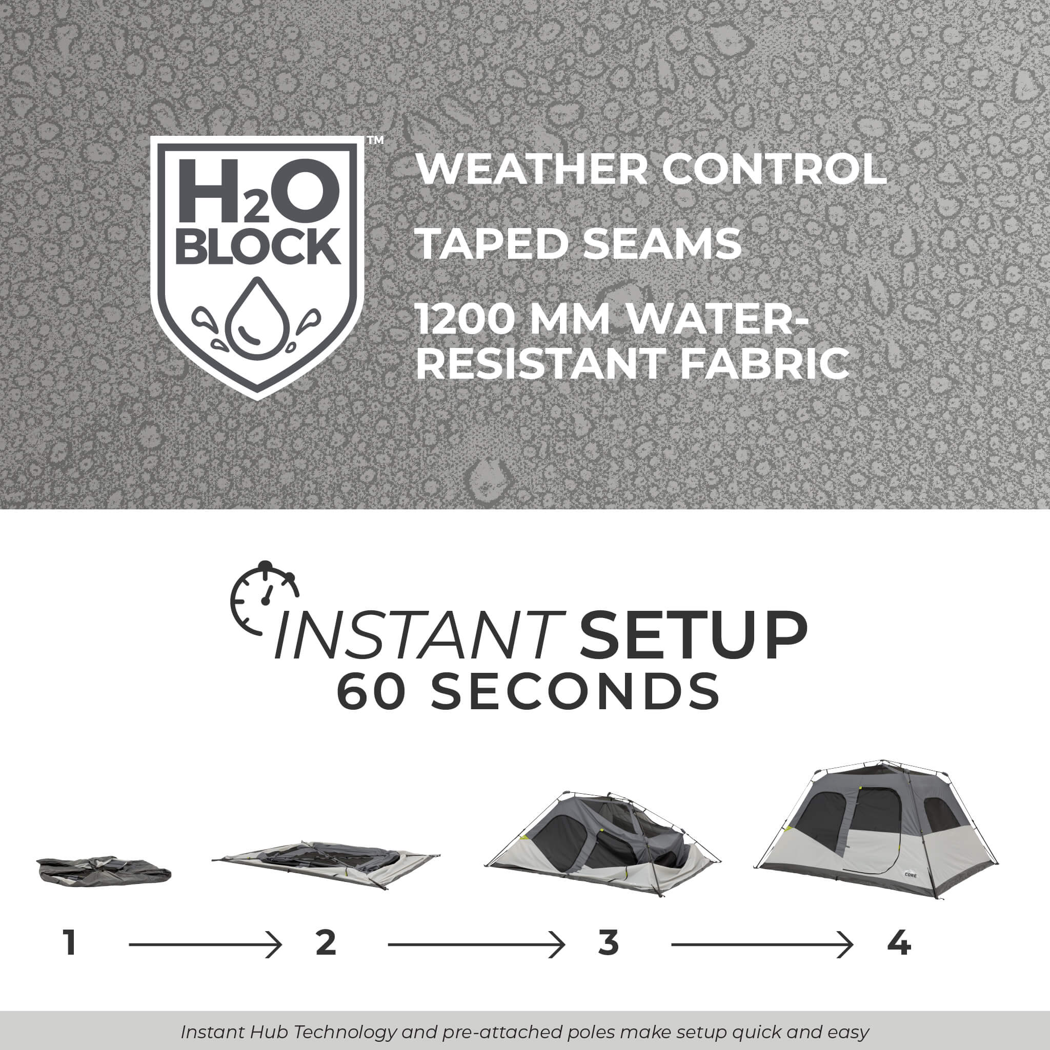 6 Person Instant Cabin Tent with Full Rainfly - Image 4