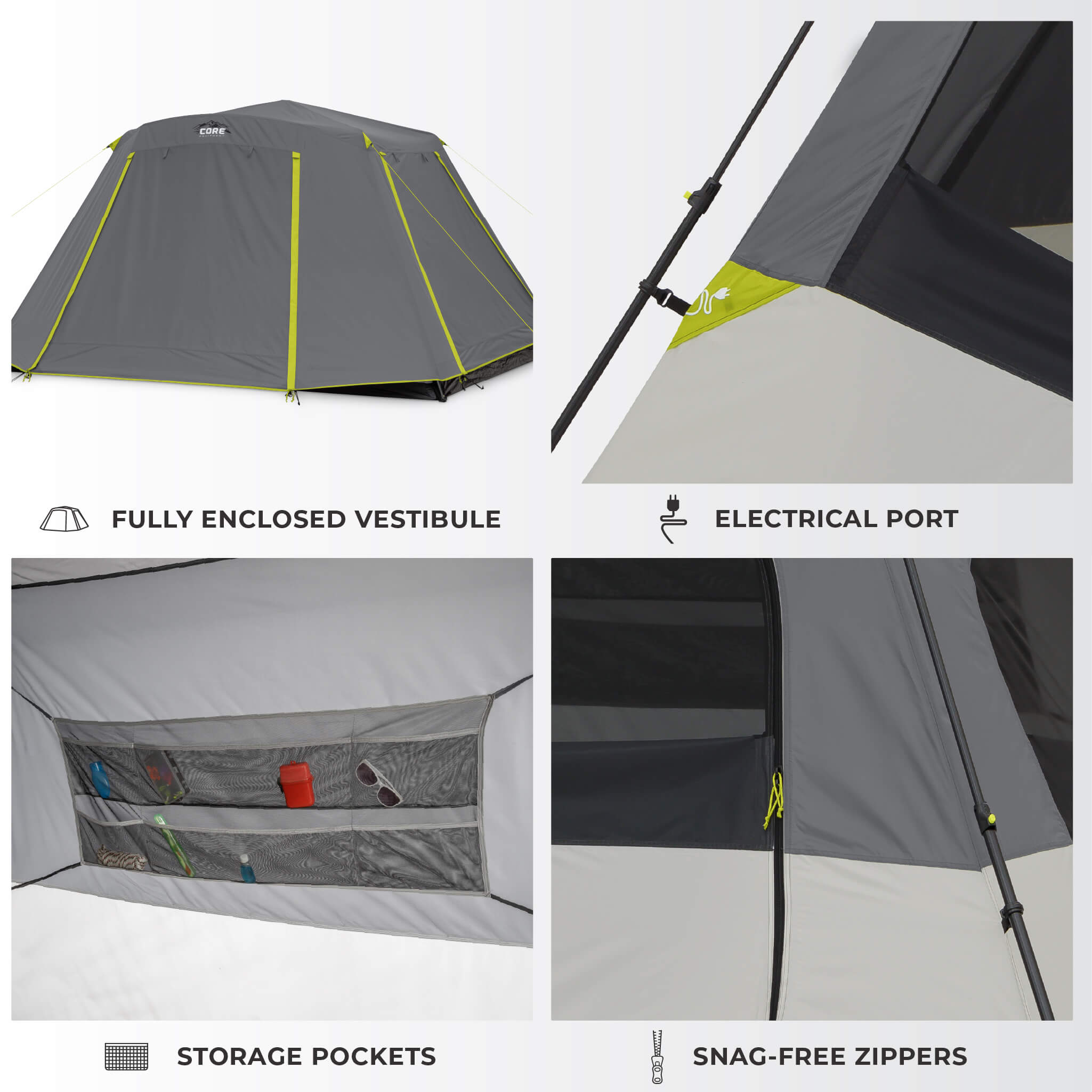 6 Person Instant Cabin Tent with Full Rainfly - Image 5
