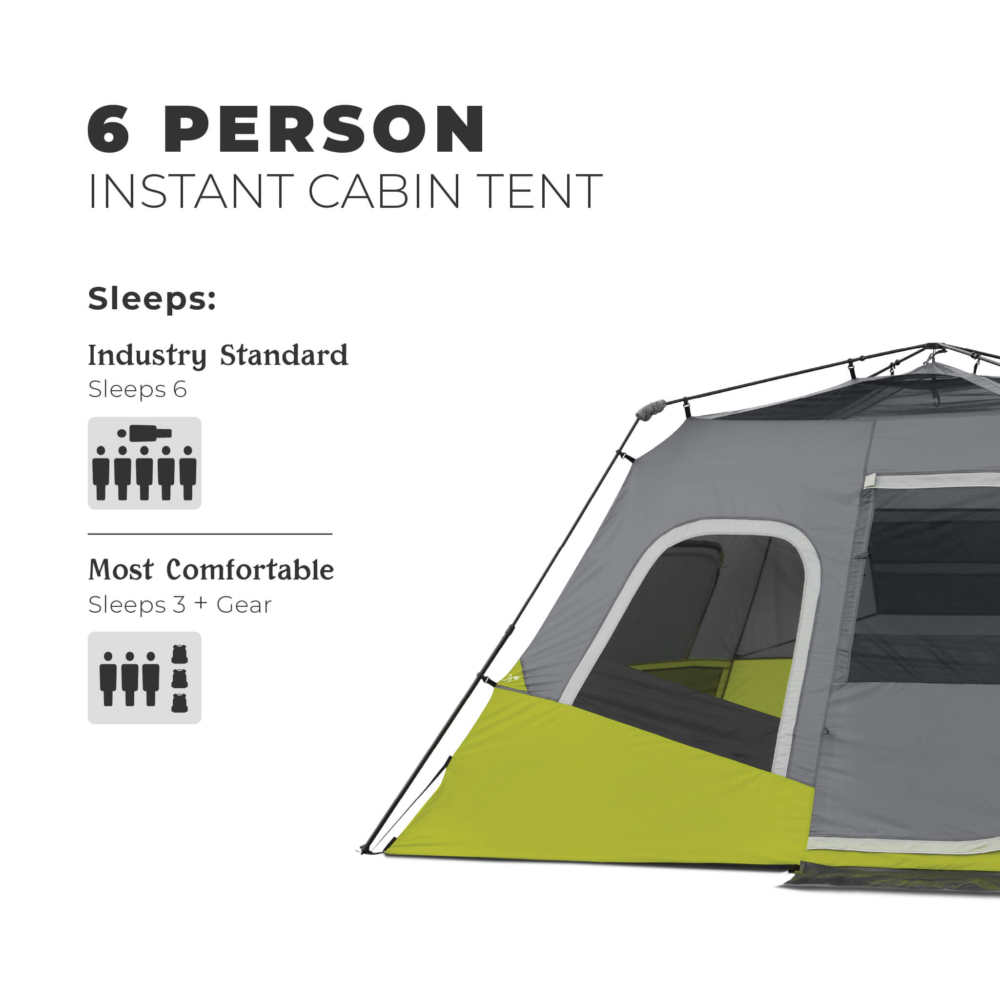 6 Person Instant Cabin Tent - Image 9