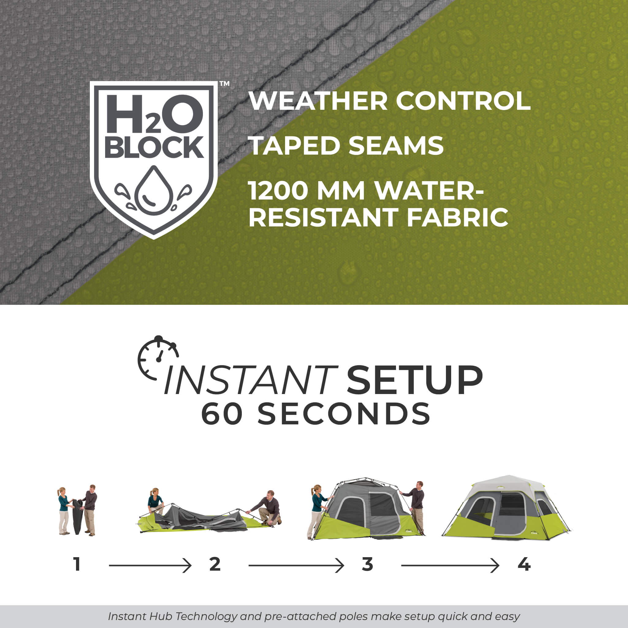6 Person Instant Cabin Tent - Image 6