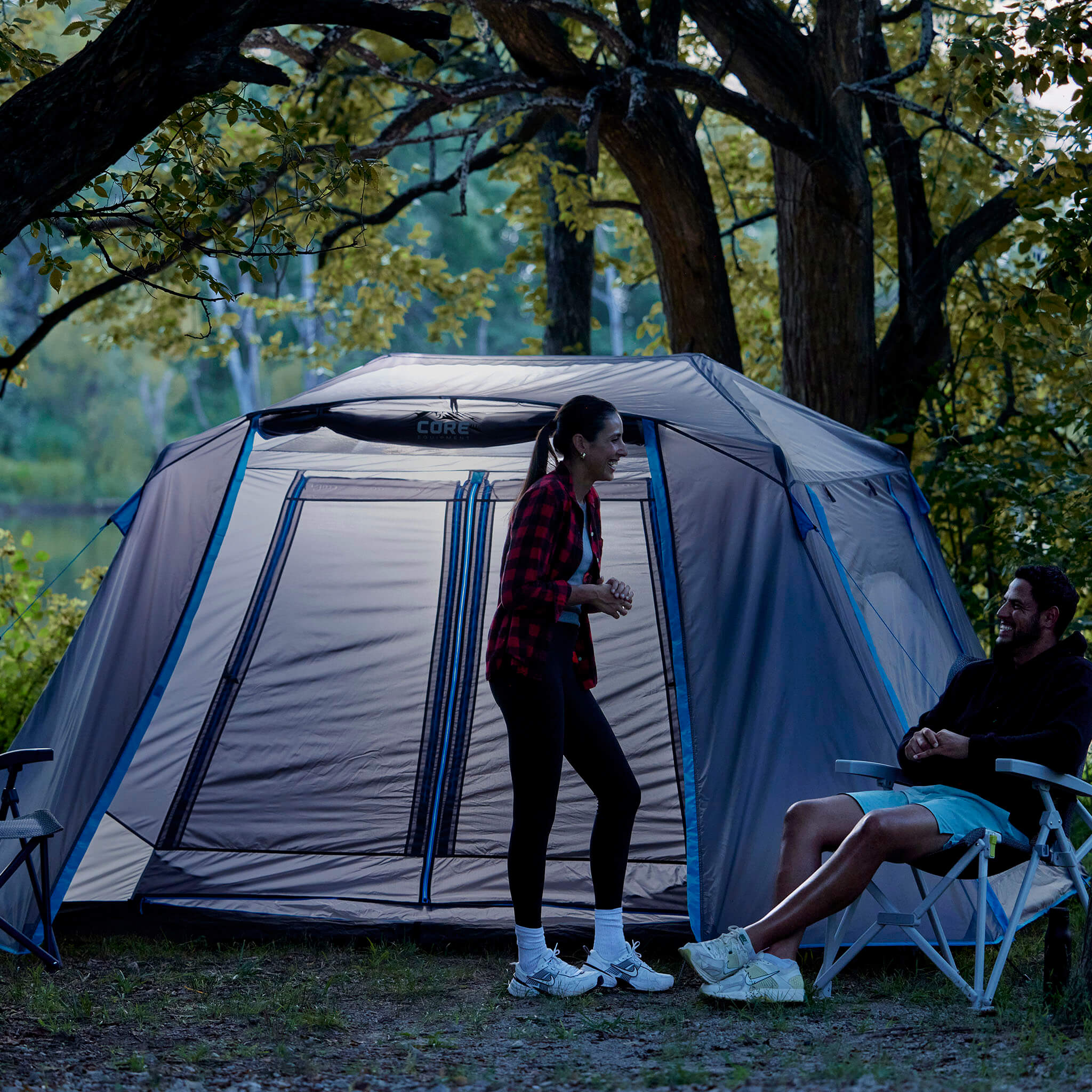6 Person Lighted Instant Cabin Tent with Full Rainfly - Image 2