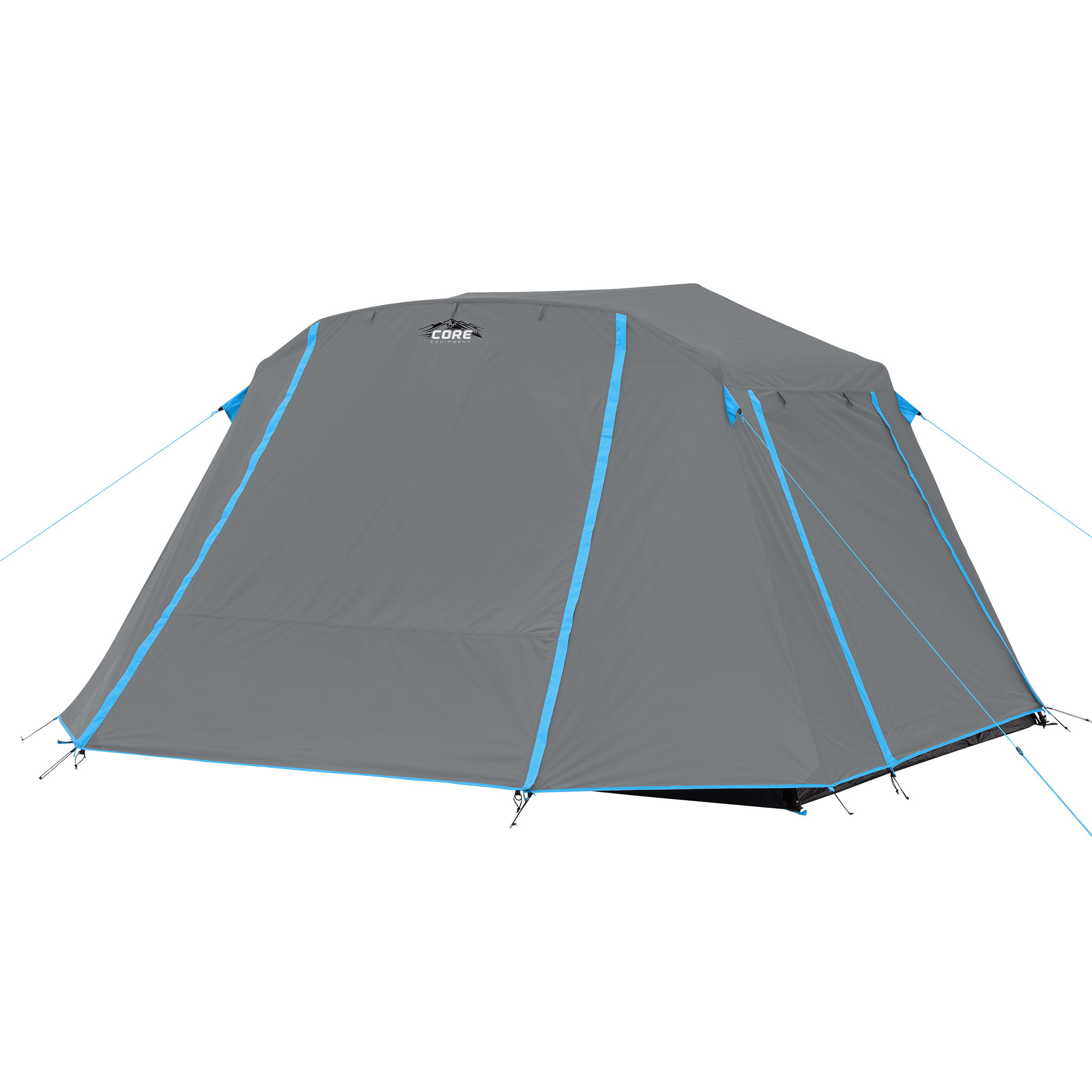 6 Person Lighted Instant Cabin Tent with Full Rainfly