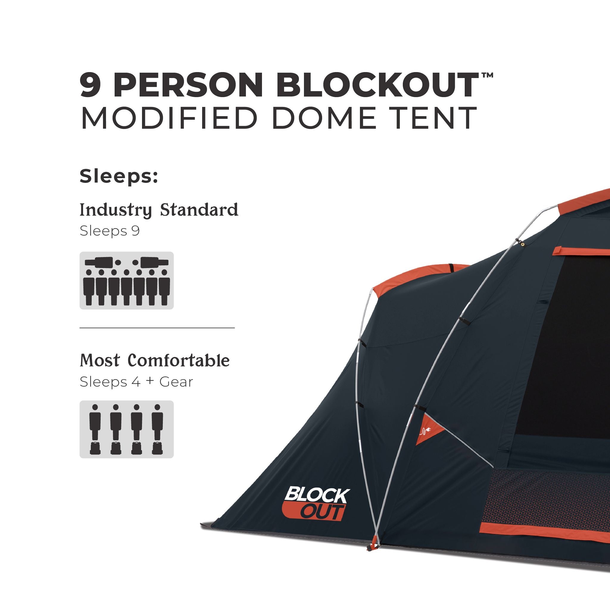 9 Person Blockout Extended Dome Tent - Image 5