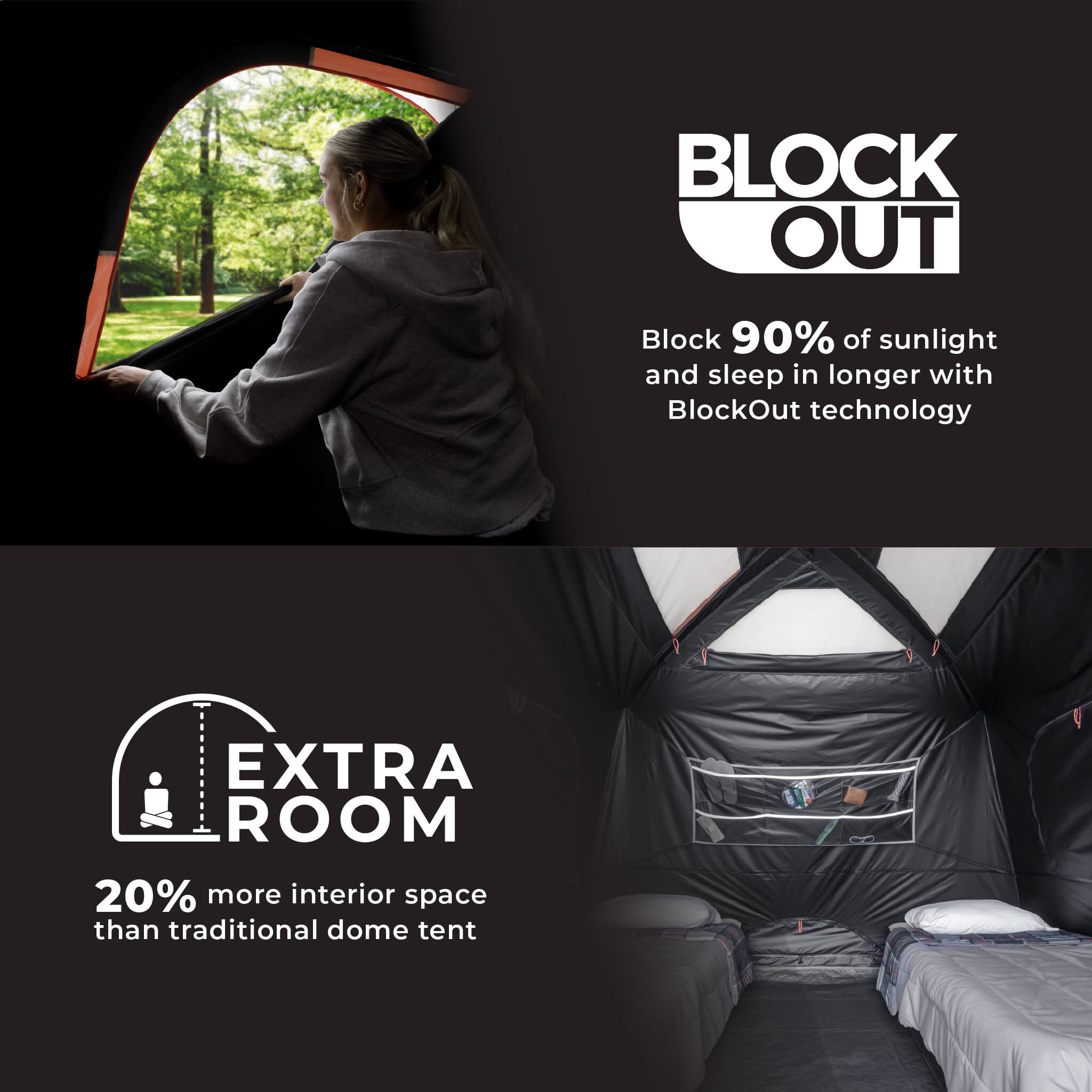 9 Person Blockout Extended Dome Tent - Image 4