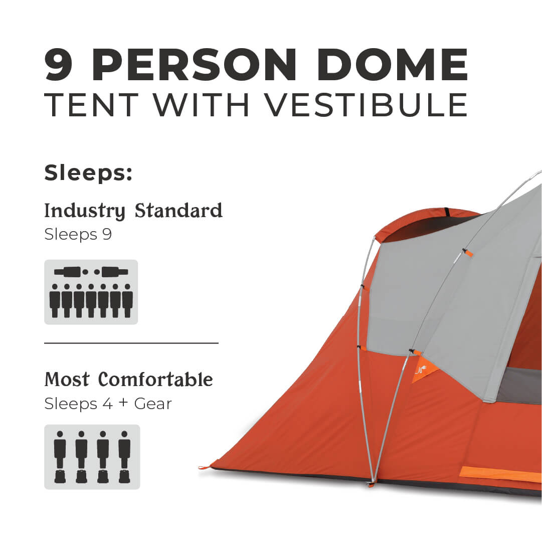 9 Person Extended Dome Plus Tent with Vestibule - Image 5