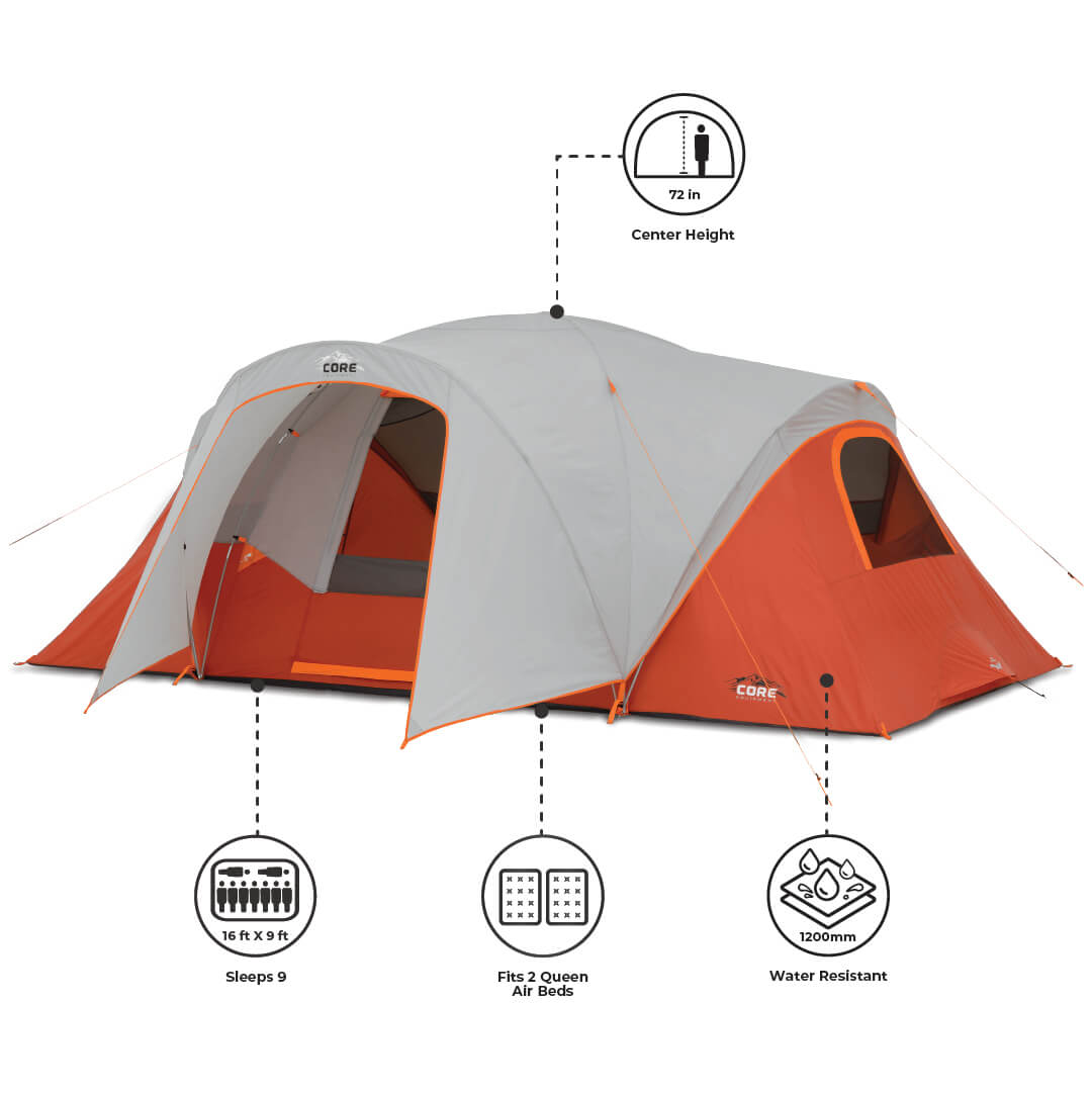 9 Person Extended Dome Plus Tent with Vestibule - Image 3