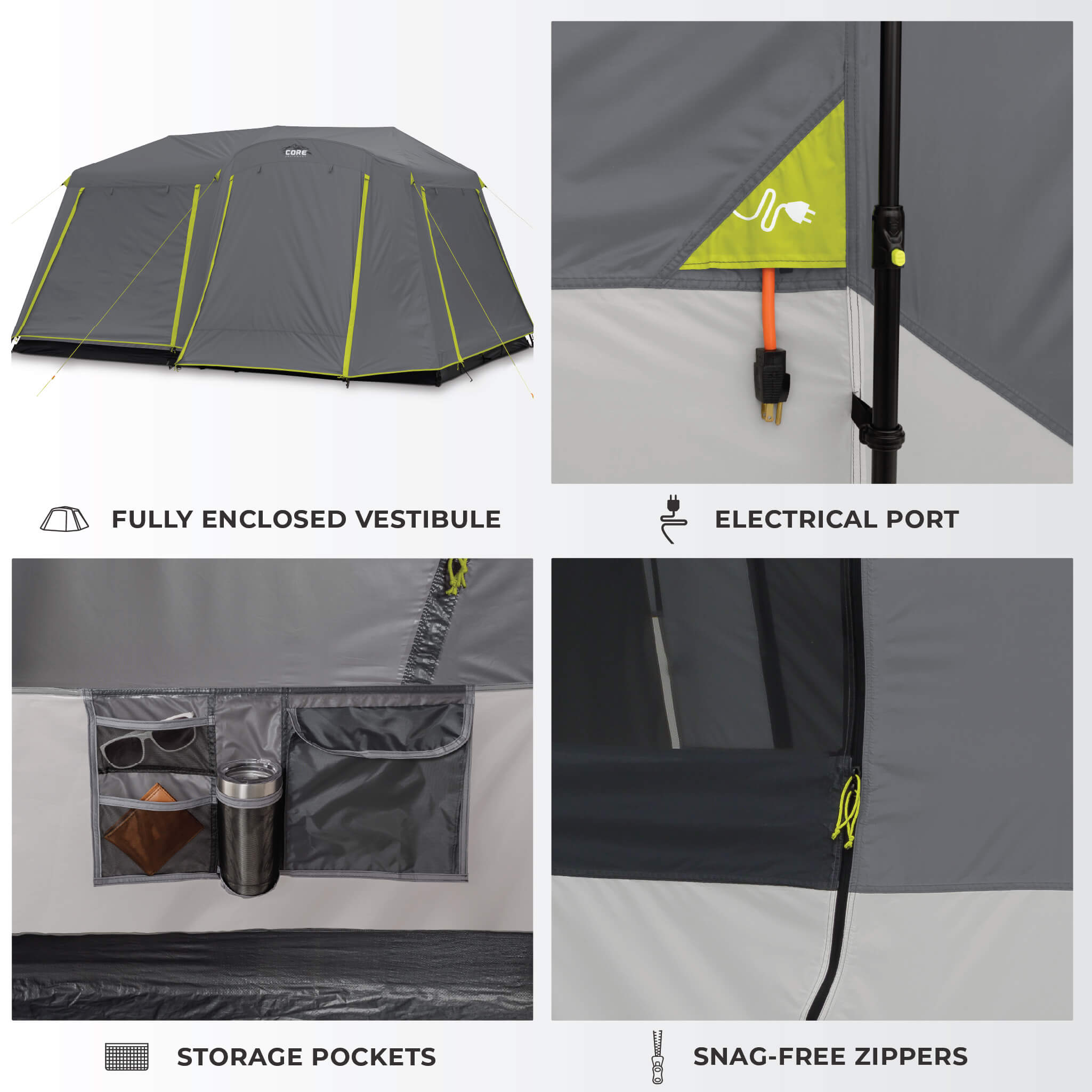 9 Person Instant Cabin Tent with Full Rainfly - Image 4