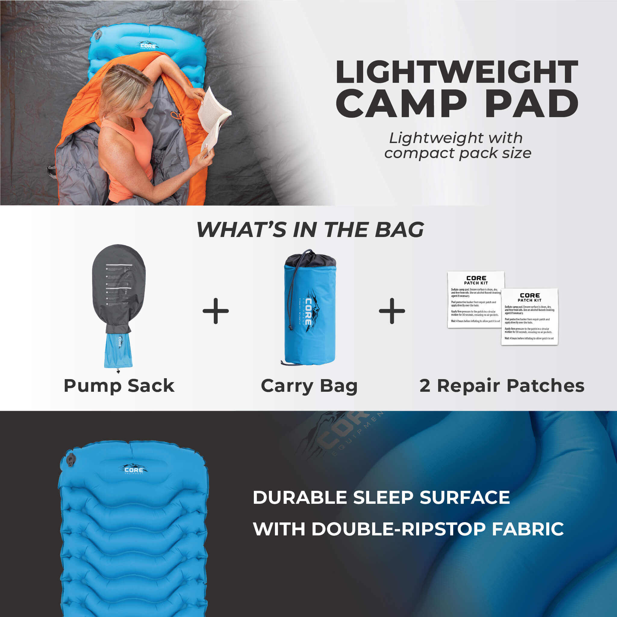 3 Season Insulated Lightweight Sleeping Pad - Image 3