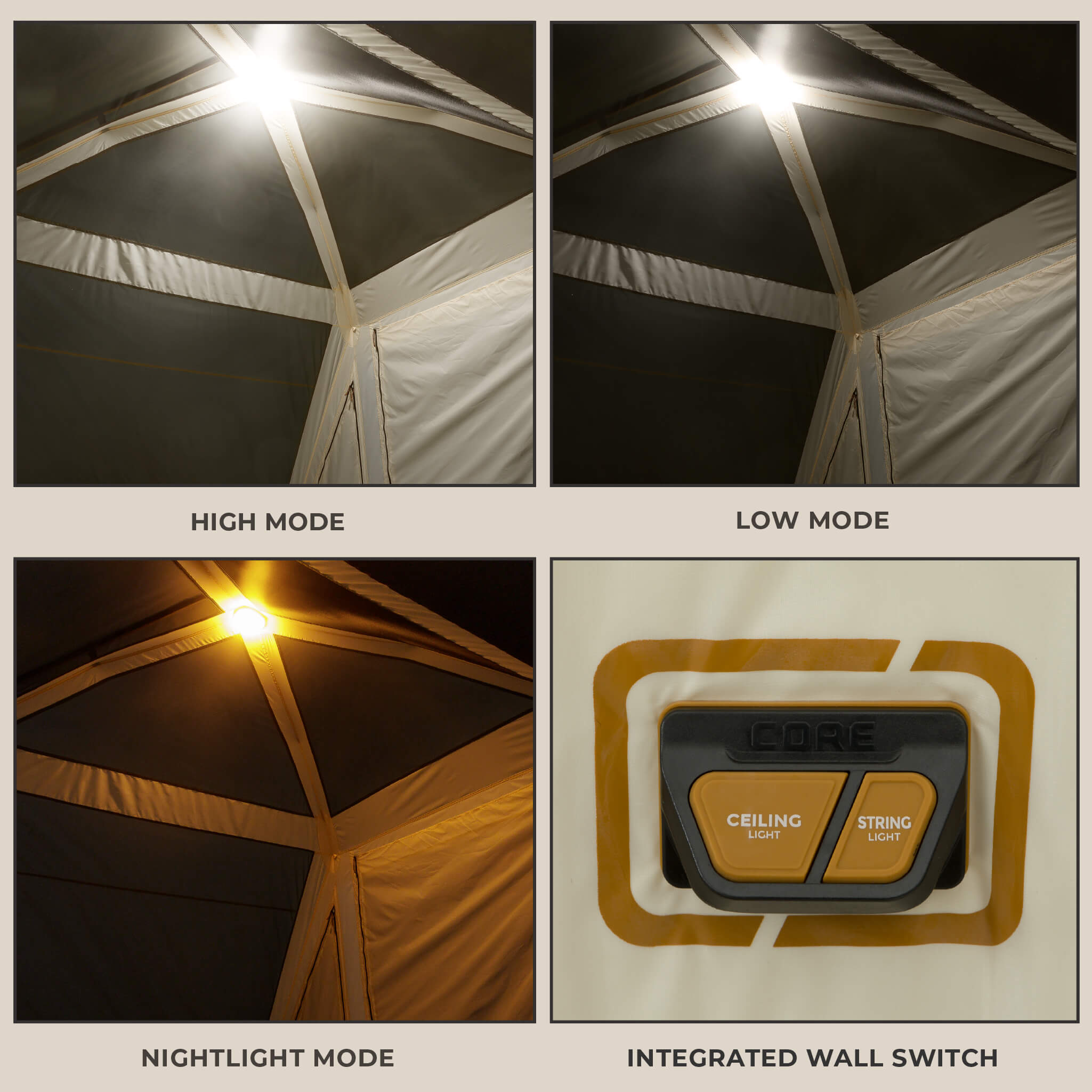 6 Person Lighted Instant Pyramid Tent - Image 6